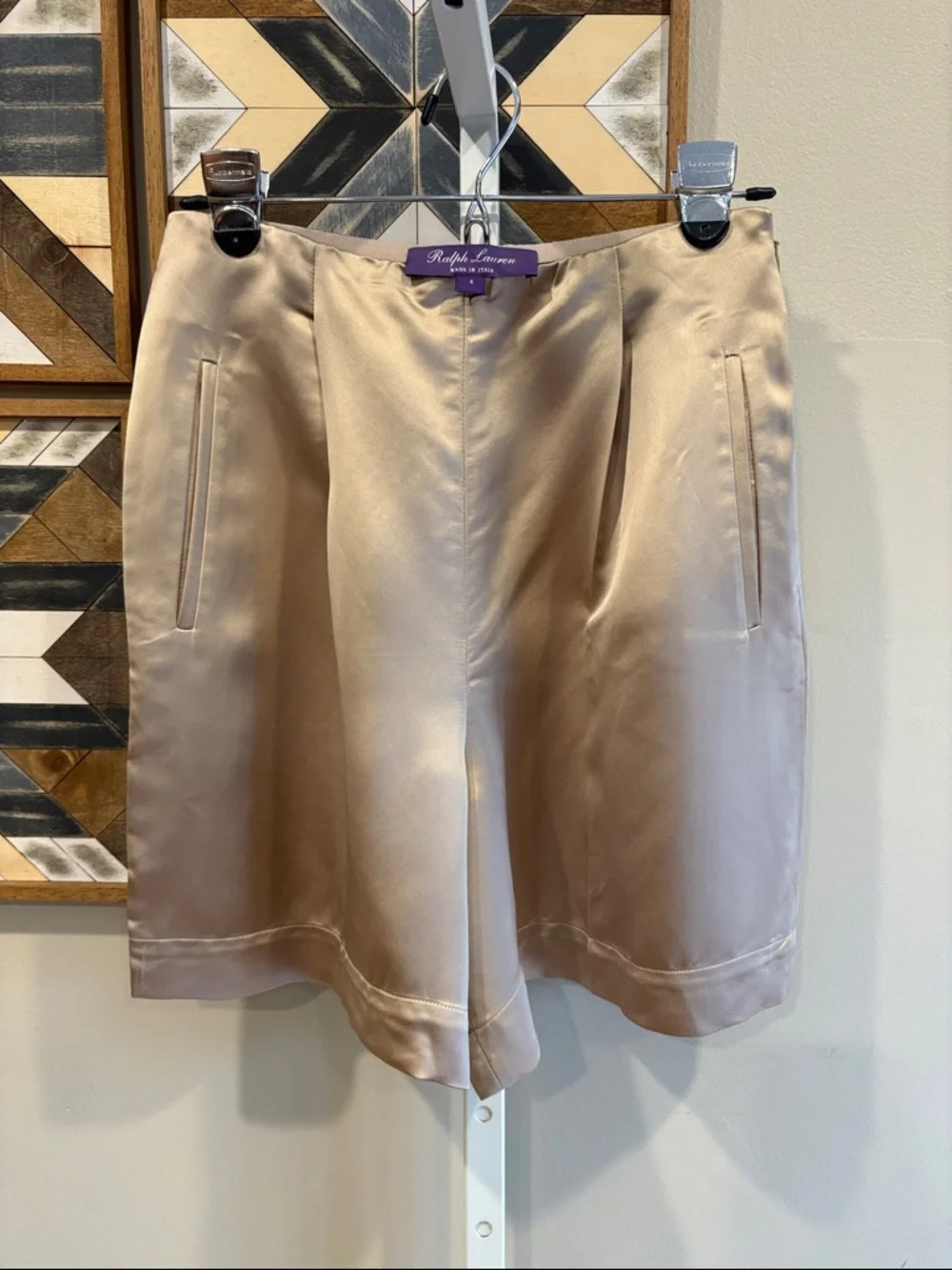 Ralph Lauren Collection Ainsworth Washed Satin Short 2023 Runway size 4